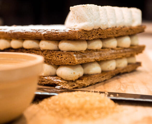 Millefeuille vanille caramel